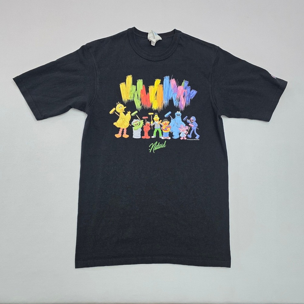 Champion Sesame Street Naturel T-Shirt Black Mens Small GT19T B Graphic Tee